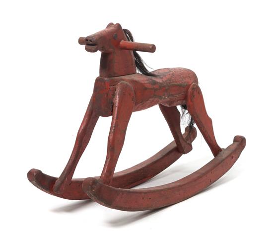 Appraisal: Sale Lot A Vintage Painted Wood Rocking Horse Height x