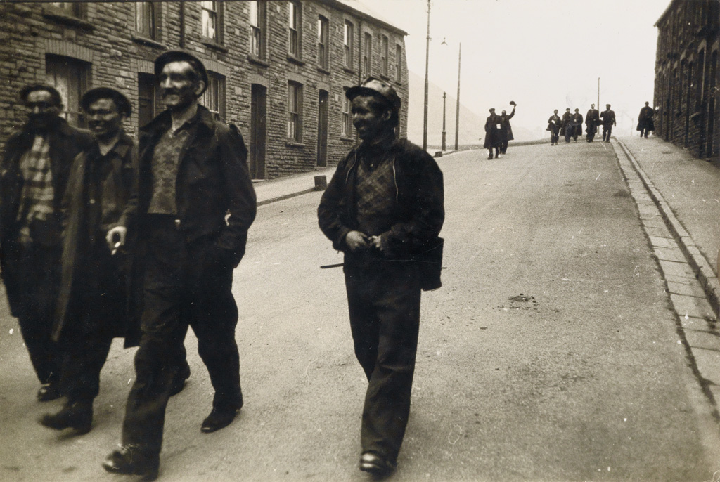 Appraisal: ROBERT FRANK - Welsh miners Silver print the sheet and