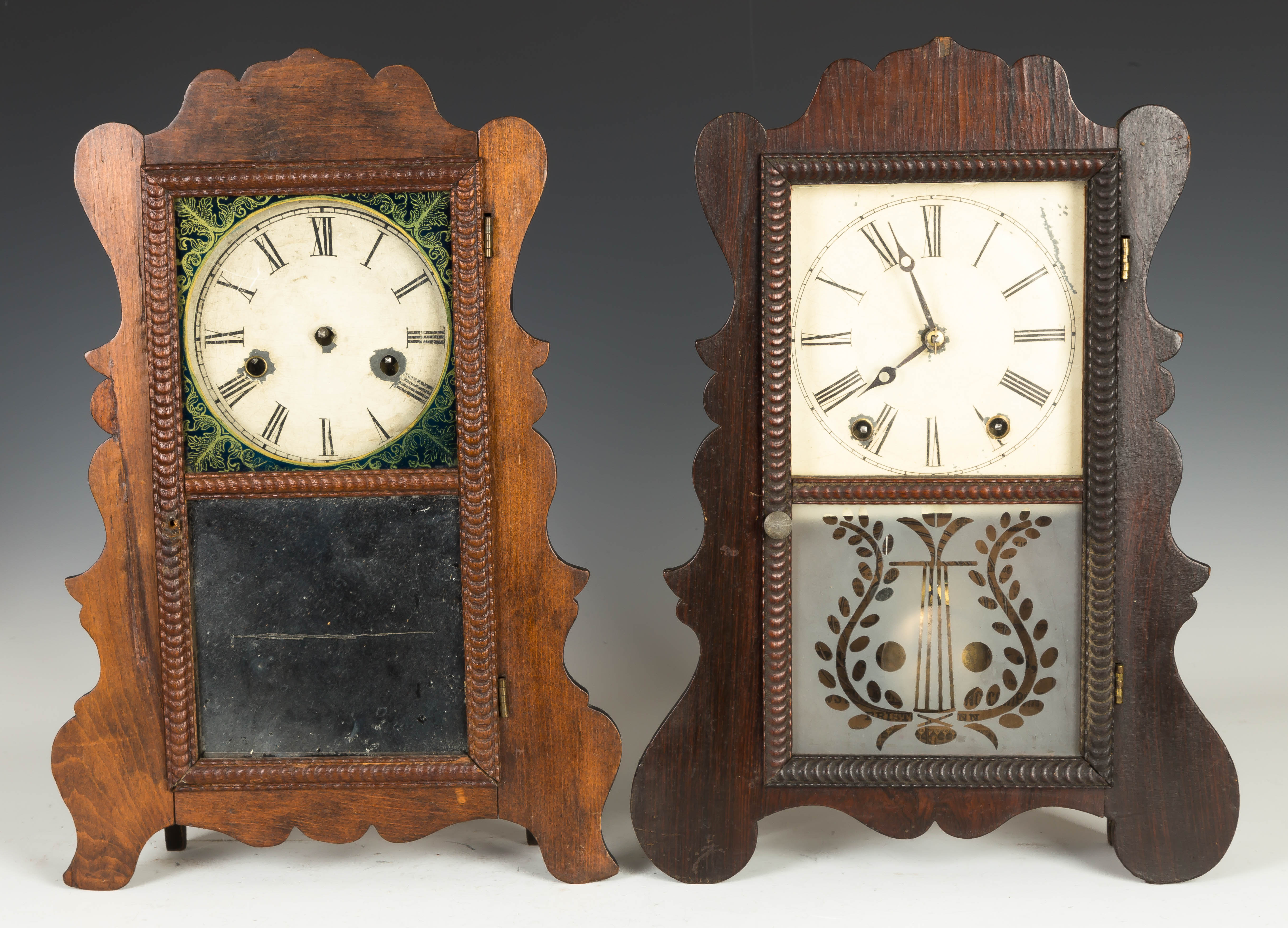 Appraisal: Two Victorian Shelf Clocks L E A Ingraham R Brewster