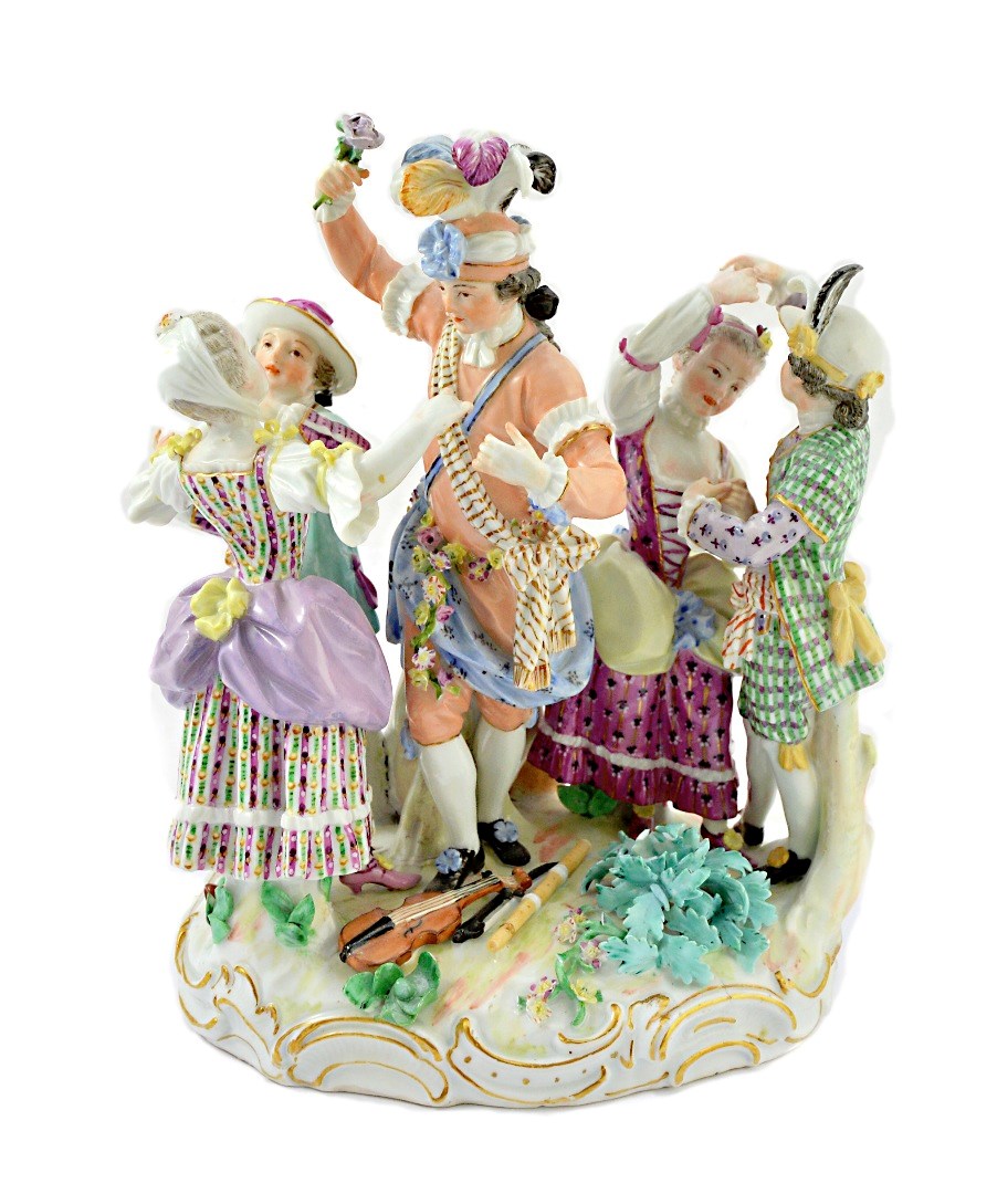 Appraisal: A Meissen porcelain figure group of the town crier dancing