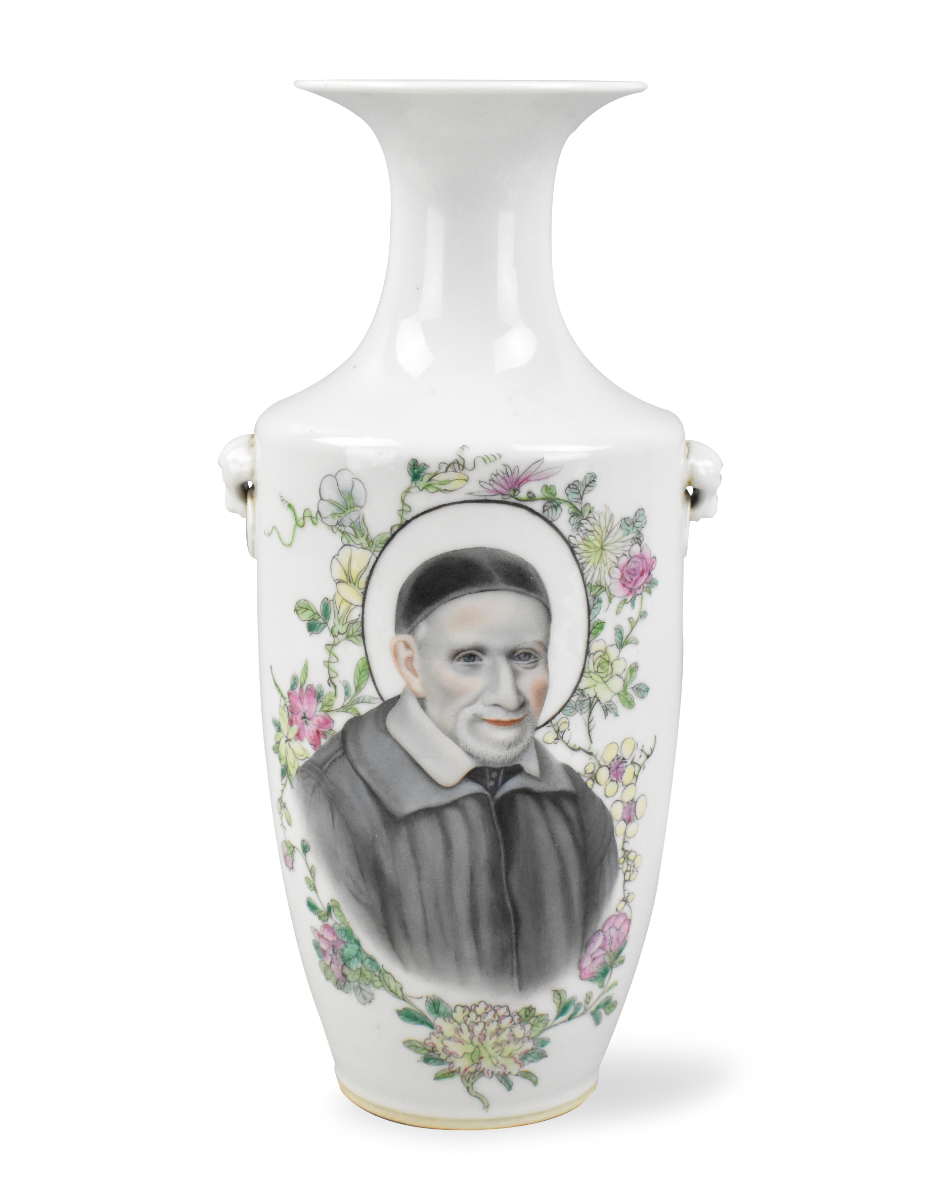 Appraisal: A Chinese portrait enameled vase dating from the Republic period