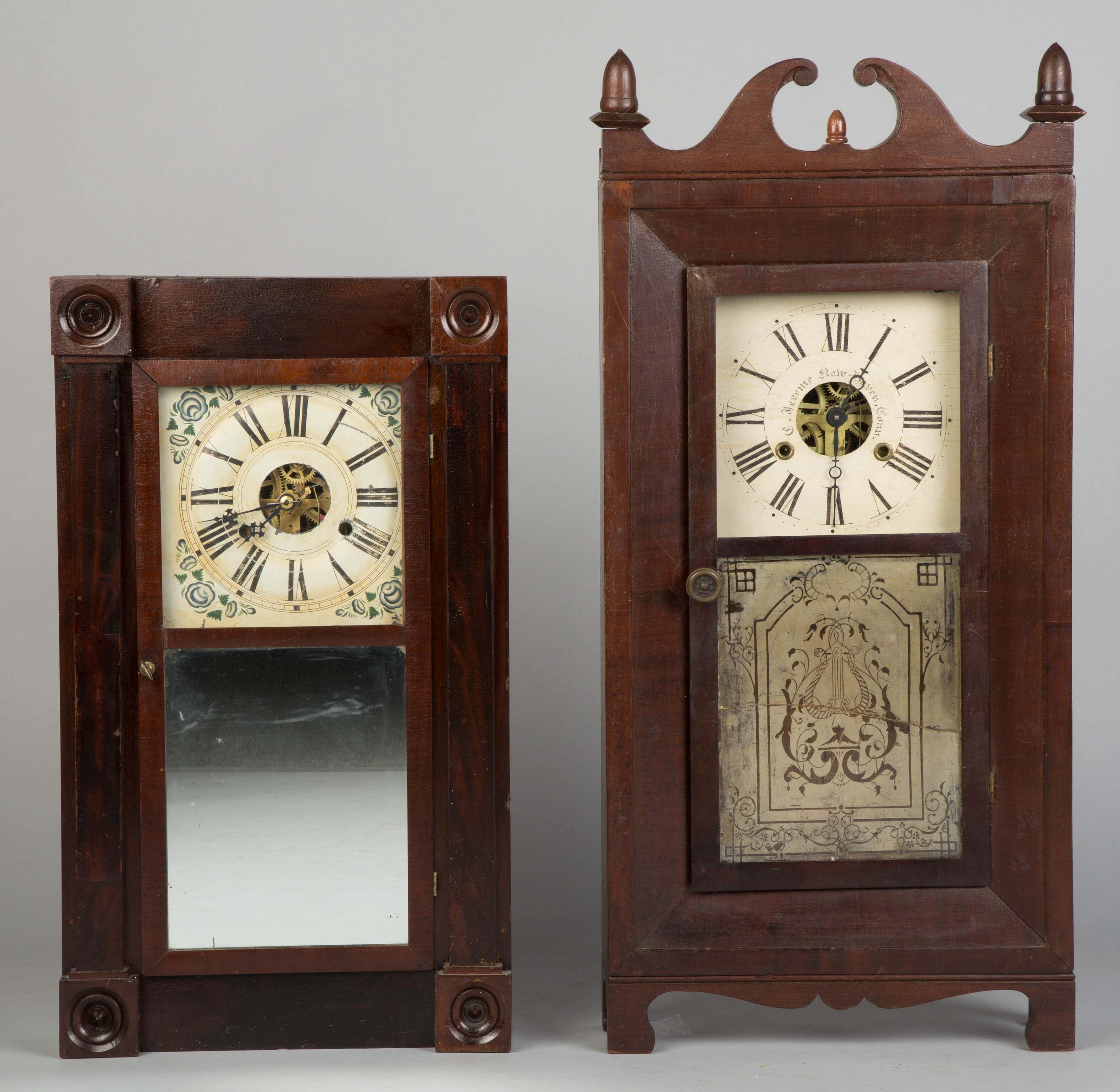 Appraisal: Two Chauncey Jerome Shelf Clocks R - Ogee with custom