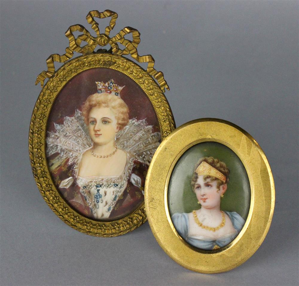 Appraisal: POSSIBLY LEON VICTOR DUPRE FRENCH - MINIATURE OF A LADY