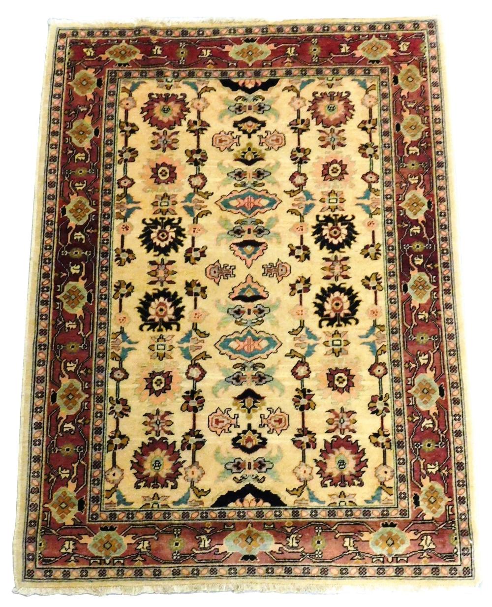 Appraisal: RUG Pakistani Peshawar ' x ' hand-knotted wool on cotton