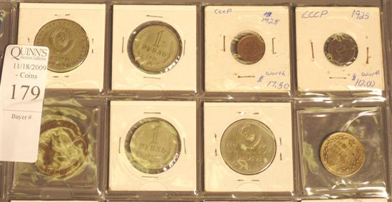 Appraisal: USSR Coins miscellaneeous Russian USSR coins medals th century-