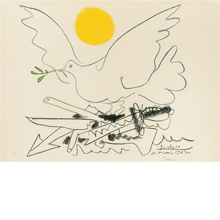 Appraisal: After Pablo Picasso DOVE OF PEACE Color offset lithograph Estimate