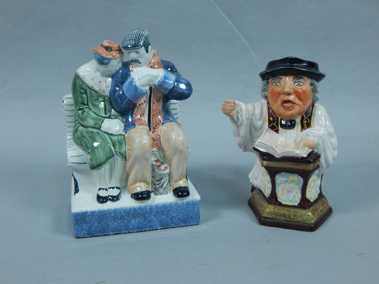 Appraisal: A Rye Pottery figure group in the form of two