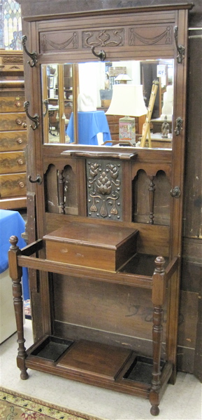 Appraisal: LATE VICTORIAN MAHOGANY HALLSTAND English c the upper portion with