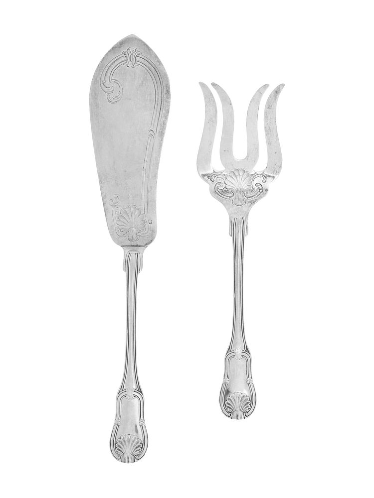 Appraisal: A French Silver Two-Piece Fish Serving Set A French Silver