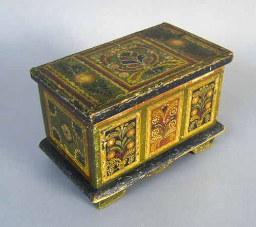 Appraisal: Continental painted pine dresser box th c h w