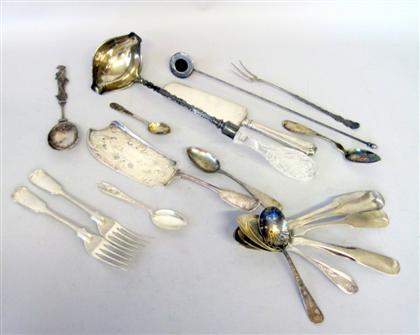 Appraisal: Group of American coin silver flatware th th century