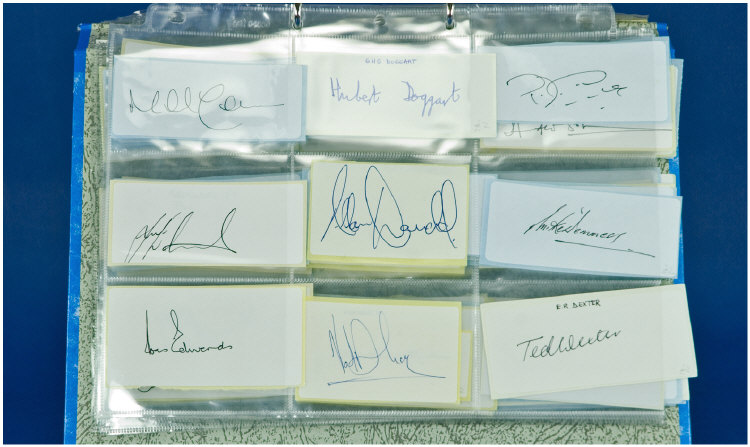 Appraisal: Test Cricketeers Signatures on Unused Individual Labels contained in ring