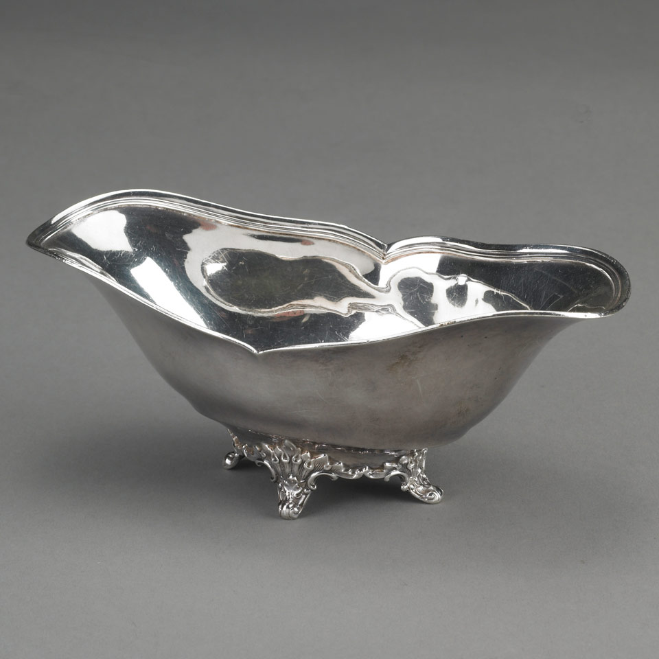 Appraisal: American Silver Oval Sauce Boat Tiffany Co New York N