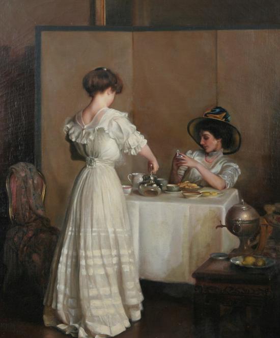 Appraisal: AFTER WILLIAM MCGREGOR PAXTON American - TEA LEAVES bears signature