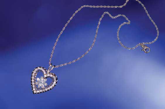 Appraisal: DIAMOND HEART PENDANT K white gold and diamond heart pendant