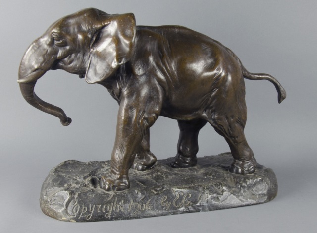 Appraisal: Elephant Figure After Charles ValtonAfter Charles Valton French - Cast