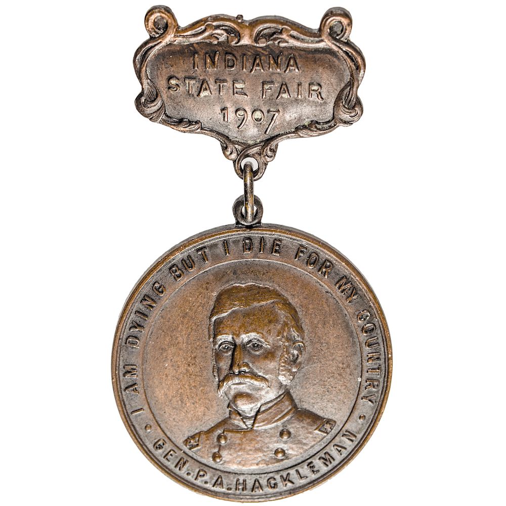 Appraisal: Rare Indiana State Fair Civil War Veterans Commemorative Medallion Pinback