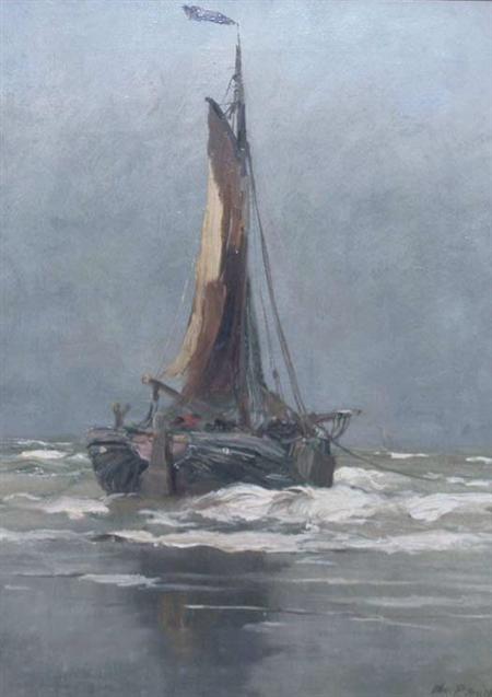 Appraisal: Attributed to Charles Paul Gruppe Sailboat Estimate -