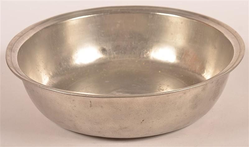 Appraisal: Philadelphia Love Pewter Basin Early th Century Philadelphia Love Pewter