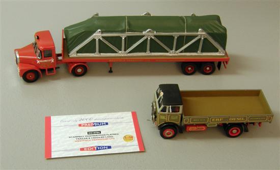 Appraisal: Scammel Corgi CC Highwayman Flatbed Trailer Cradled Load boxed and