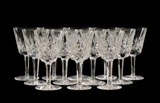 Appraisal: Set of Waterford Crystal Lismore Claret Wines Waterford Crystal Irish