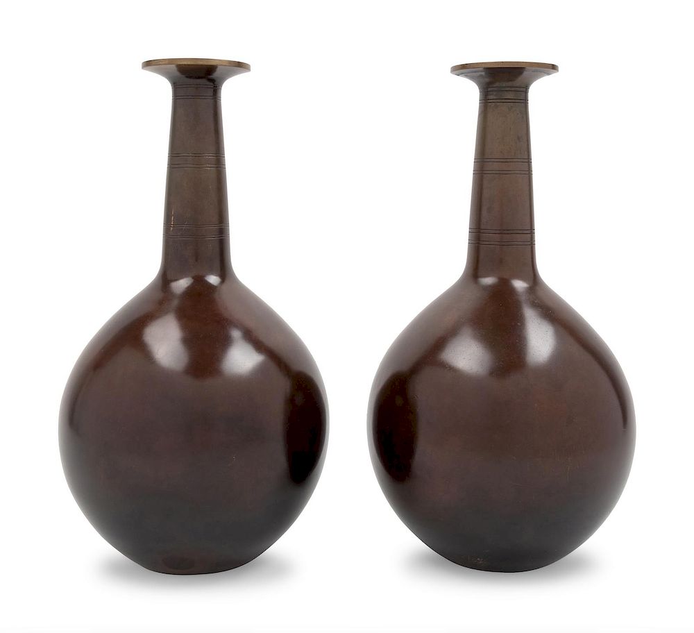 Appraisal: Just Andersen Danish - Pair of Vases c Guldsmedsaktiebolaget GAB