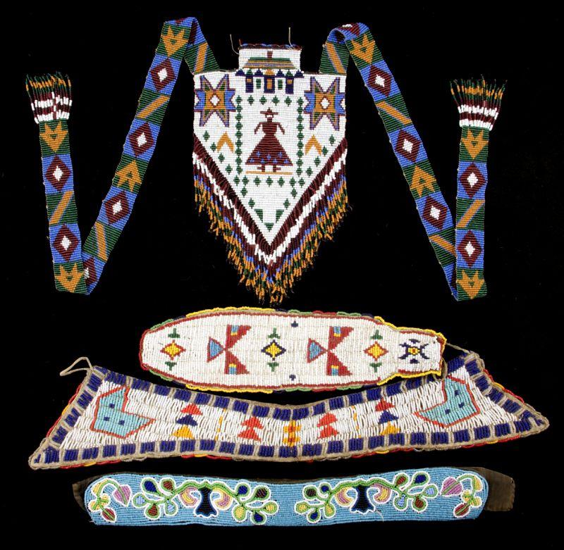 Appraisal: Pieces of Vintage Native American Beadwork the first a Seminole