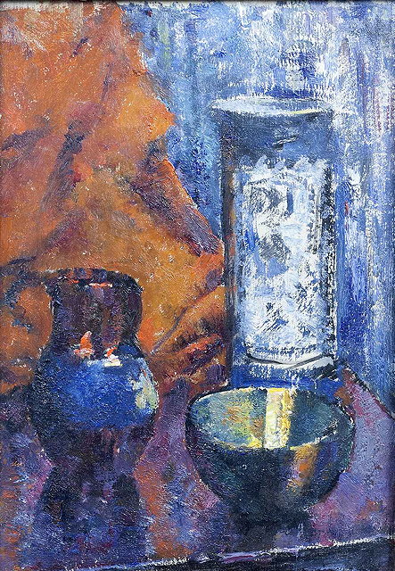 Appraisal: Alfred Aaron Wolmark British - Still life with lustre bowlinscribed