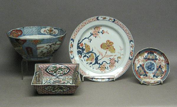 Appraisal: A group of Imari and Kutani porcelains Meiji Period and