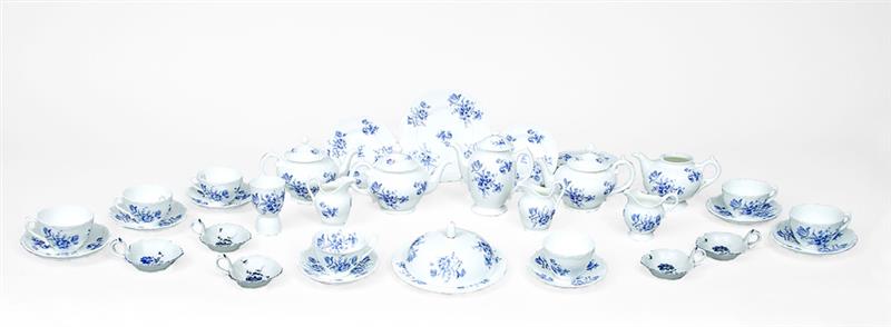 Appraisal: Coalport Blue and White Porcelain Part Breakfast Service Teapot x