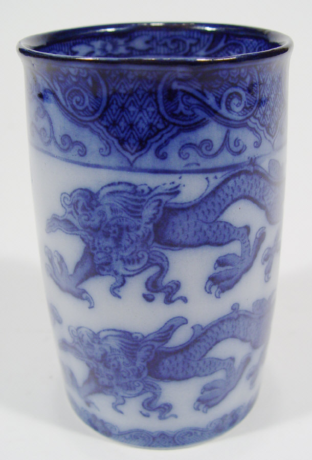 Appraisal: Royal Doulton flow blue brush pot transfer printed with 'Oyama'