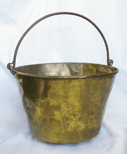 Appraisal: Monumental English Brass Laundry Kettle second quarter th century with