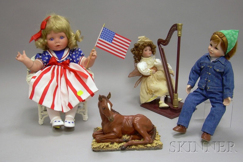 Appraisal: Three Modern Limited Edition Porcelain Dolls a Danbury Mint Star