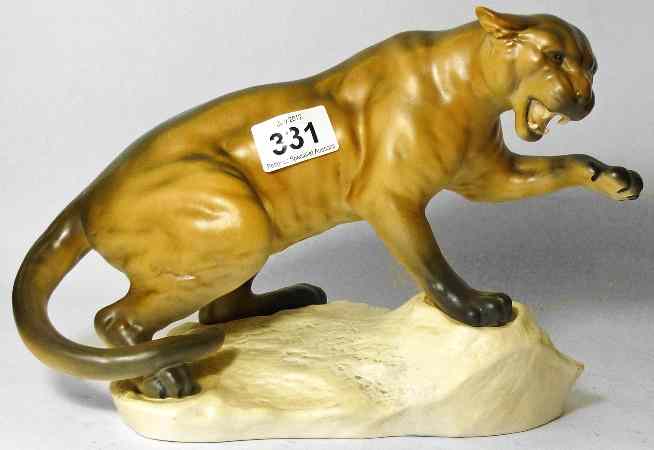 Appraisal: Beswick Model of a Puma on Rock in Brown Matte