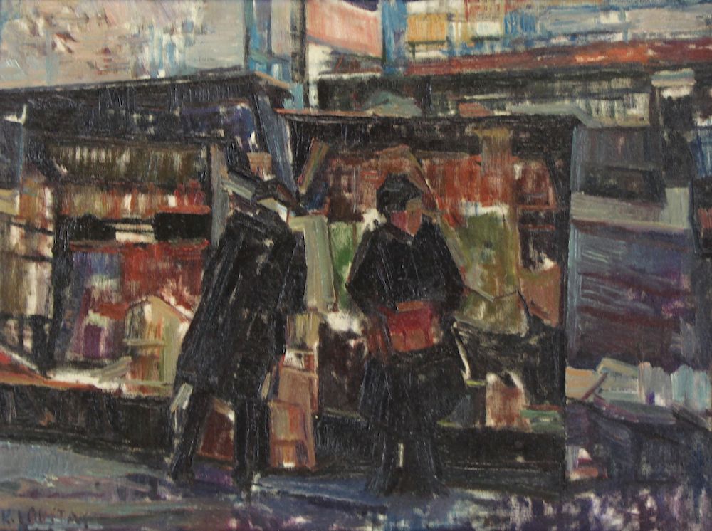 Appraisal: KOSTAS LOUSTAS GREEK - Oil on Canvas Vendors Signed lower