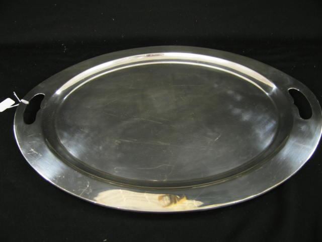 Appraisal: Reed Barton Silverplate Waiter Tray inset handles oval x