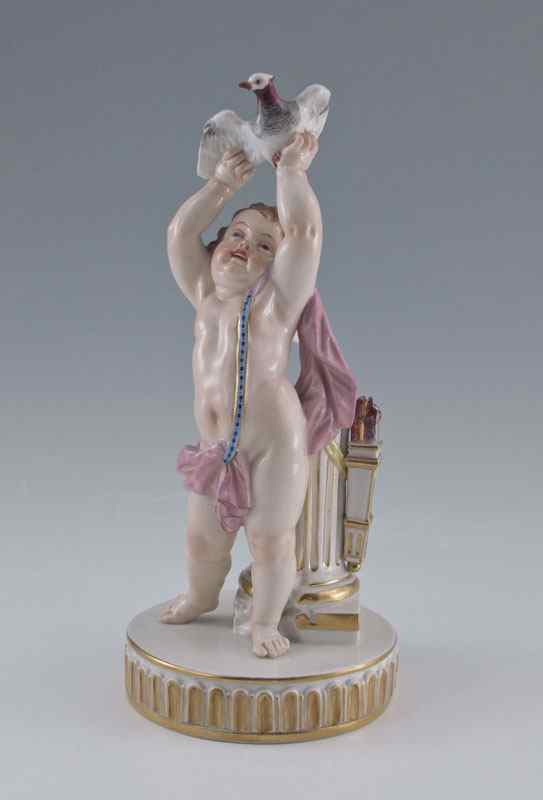 Appraisal: MEISSEN PORCELAIN FIGURE OF CUPID Finely detailed figure of cupid