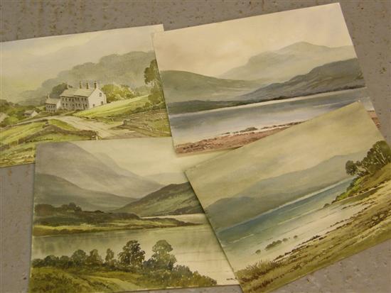 Appraisal: Keith Burtonshaw four watercolours of the Lake District Grasmere two