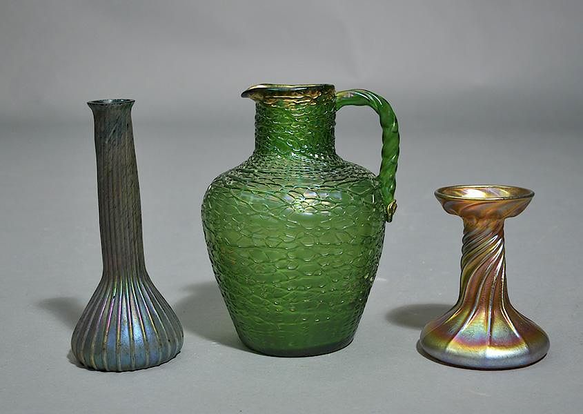 Appraisal: Three Piece Art Glass Lot Three piece art glass lot