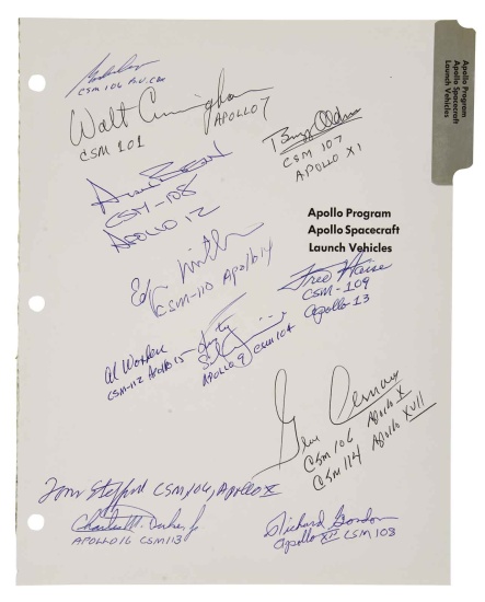 Appraisal: SIGNED BY TWELVE APOLLO ASTRONAUTSApollo Spacecraft News Reference Fully illustrated