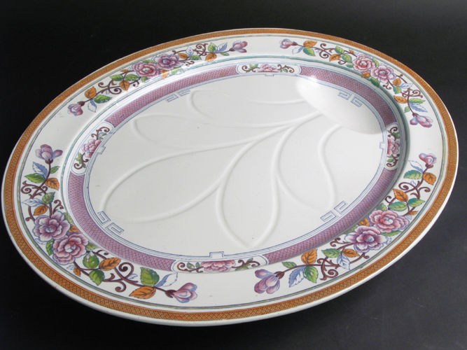 Appraisal: AN EARLY ENGLISH SPODE PORCELAIN PLATTER pink flowers and green