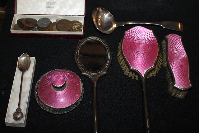 Appraisal: A SMALL COLLECTION OF MISCELLANEOUS including a small silver backed