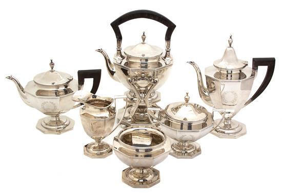 Appraisal: Sale Lot An American Silver Six-Piece Tea and Coffee Service