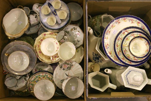 Appraisal: A quantity of th century and later teaware comprising trios