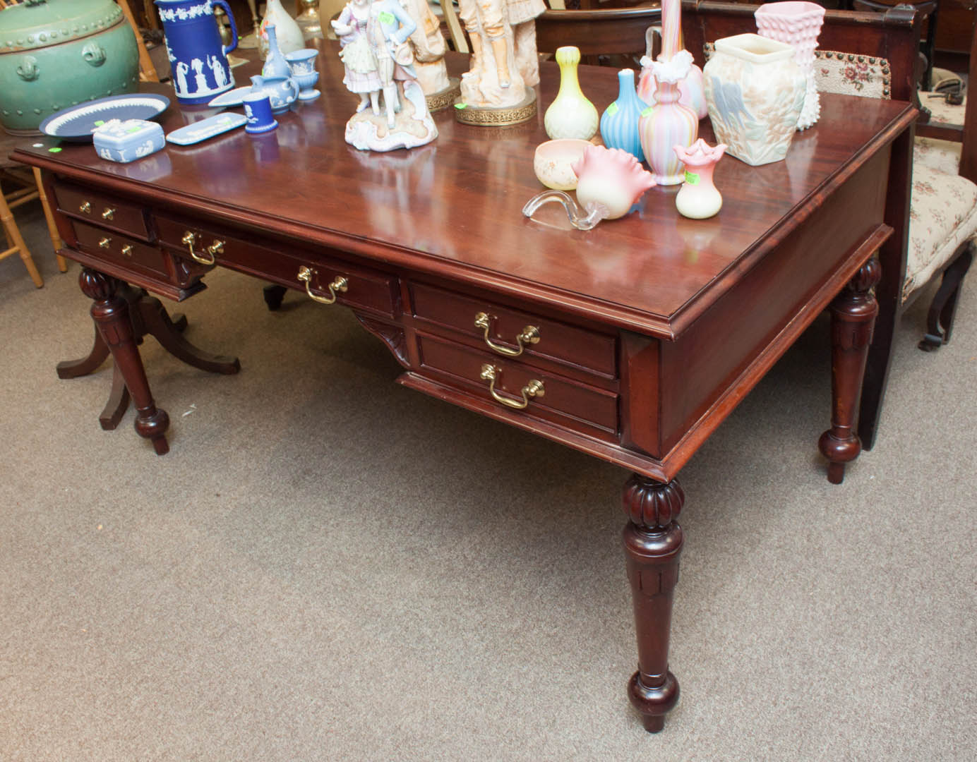 Appraisal: Mahogany office desk