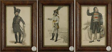 Appraisal: Three Framed Engravings of Military Leaders