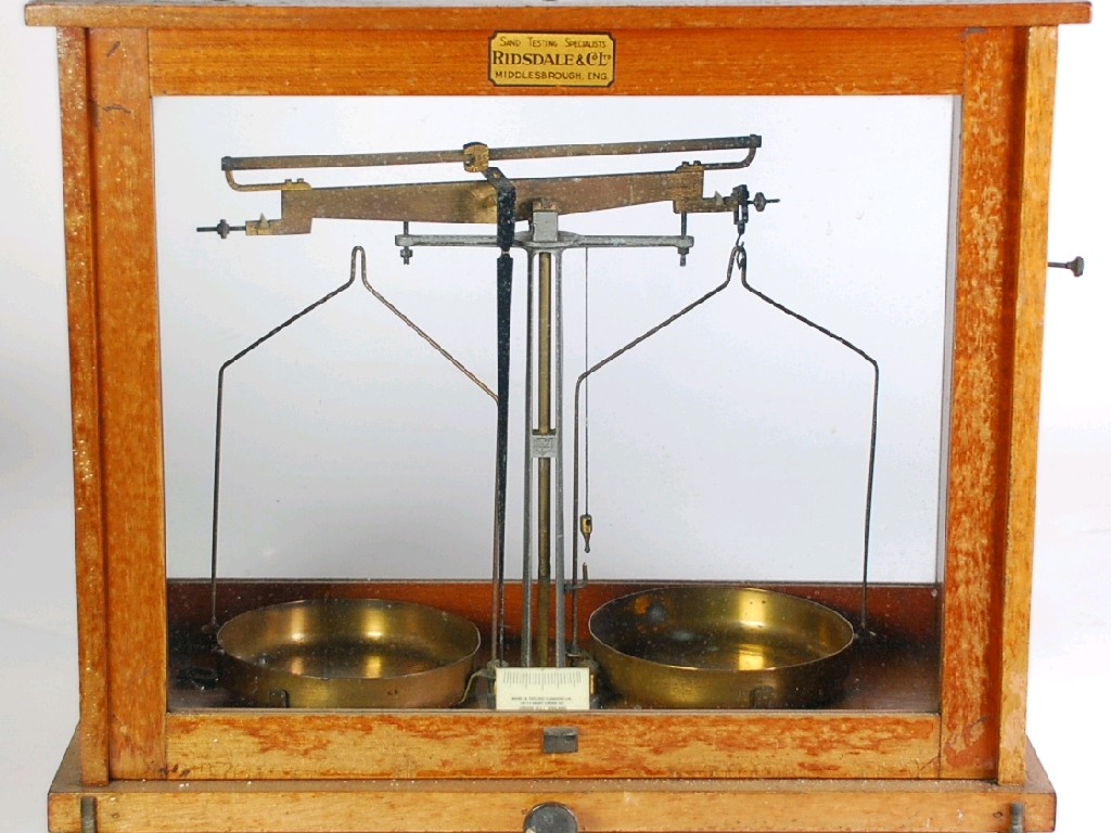 Appraisal: CASED SET OF BAIRD AND TATLOCK LONDON LABORATORY SCALES