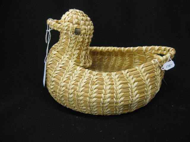 Appraisal: Papago Indian Basket duck shaped from Kitt Peak Arizona original