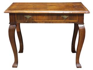 Appraisal: Queen Anne side table circa executed in walnut having a