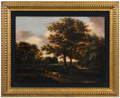 Appraisal: Old Master Dutch School painting landscape with travelers on a